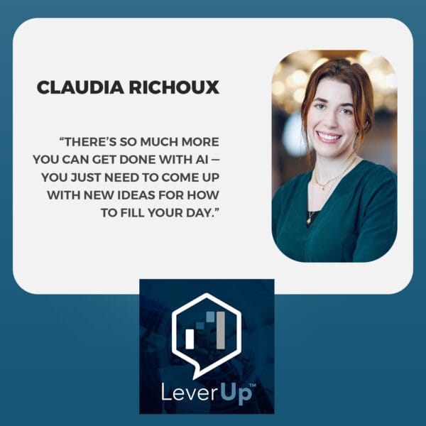 LeverUp™️ : A podcast on Private Equity and Entrepreneurship | Claudia Richoux | AI Startups